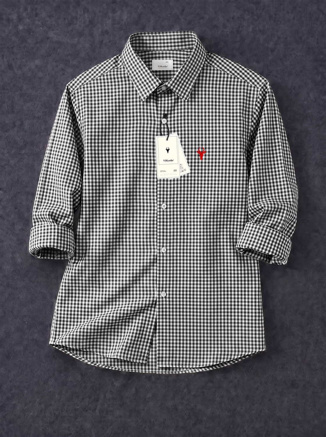Image of SANBROS Men Regular Fit Solid Spread Collar Casual Shirt