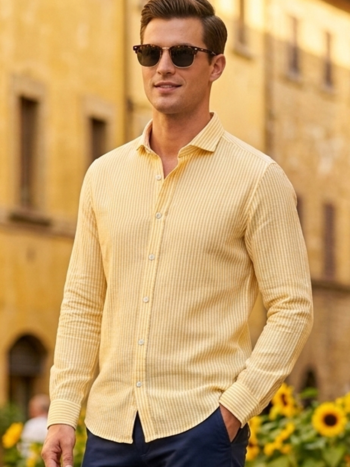 Image of METRONAUT Men Regular Fit Checkered Spread Collar Casual Shirt
