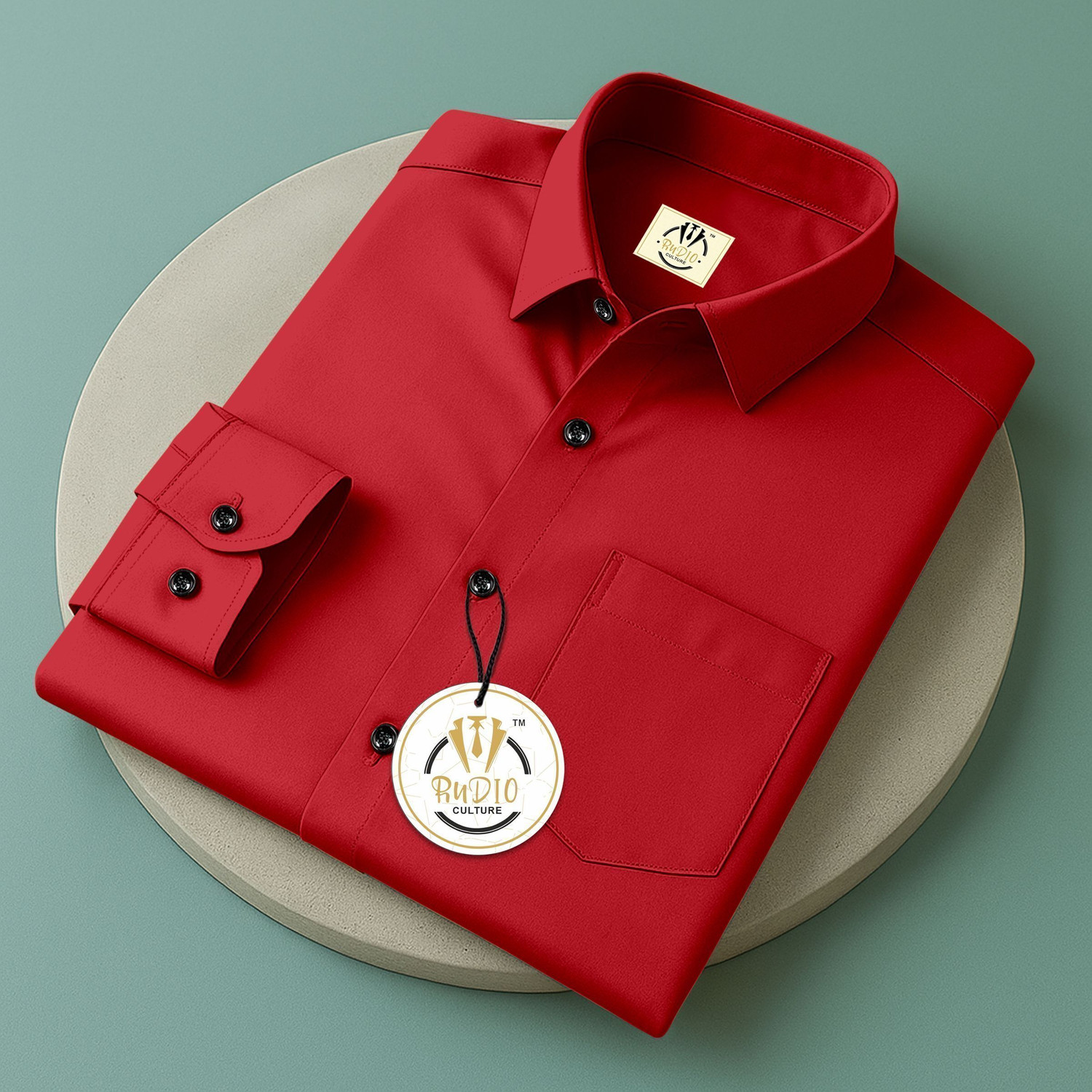 Image of FIBERMILL Men Slim Fit Solid Spread Collar Formal Shirt