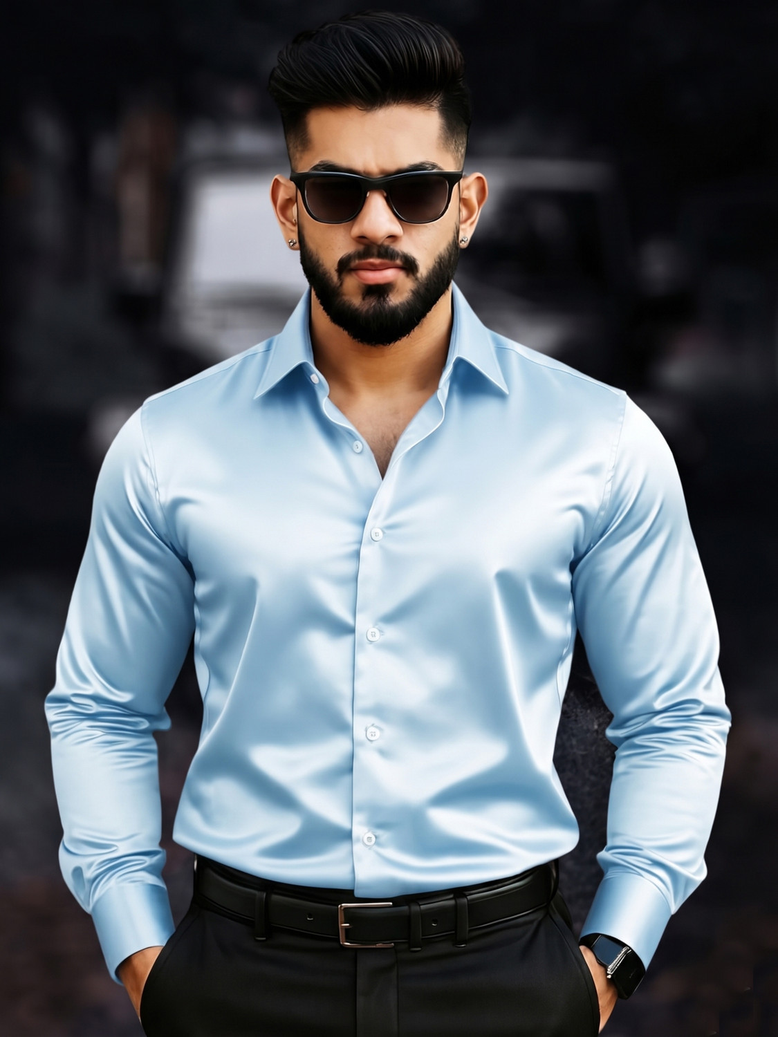 Image of ANKLAR Men Regular Fit Solid Spread Collar Casual Shirt (Pack of 2)