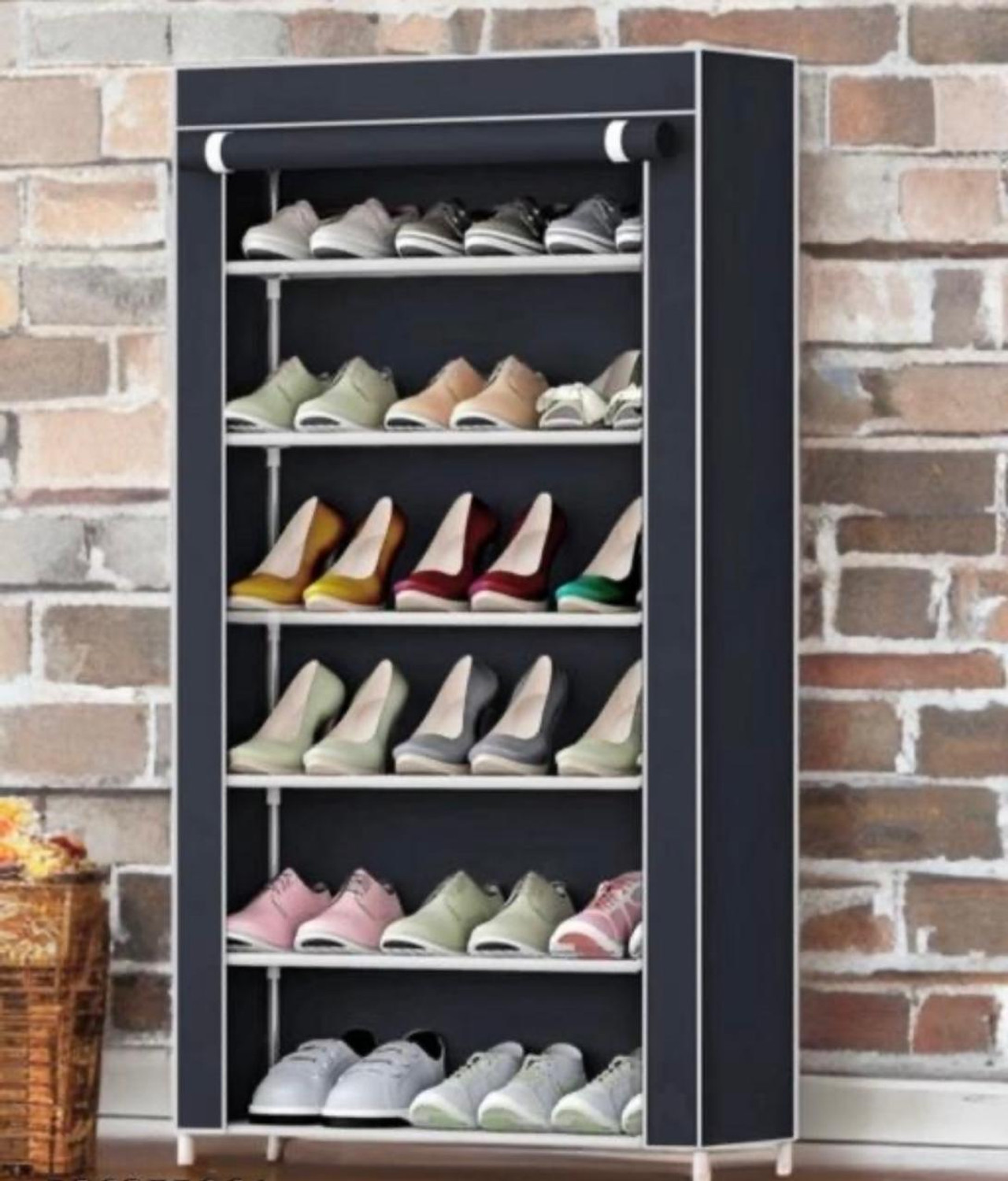 Image of Suptikes Multi layer Suitable for Everyday Organization Plastic Shoe Stand (White, 5 Shelves, DIY(Do-It-Yourself))