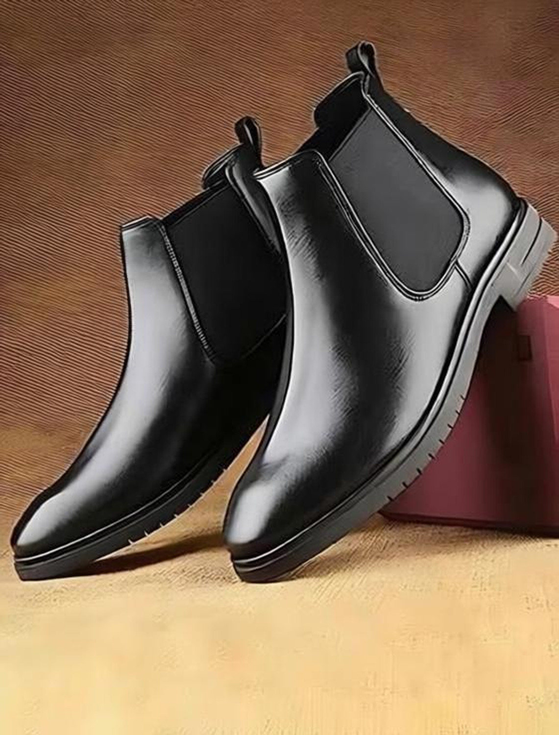 Image of GUYSKALER Miraga - Tan T.P.R Sole | Premium Leather Boots Party Wear For Men (Tan , 10)