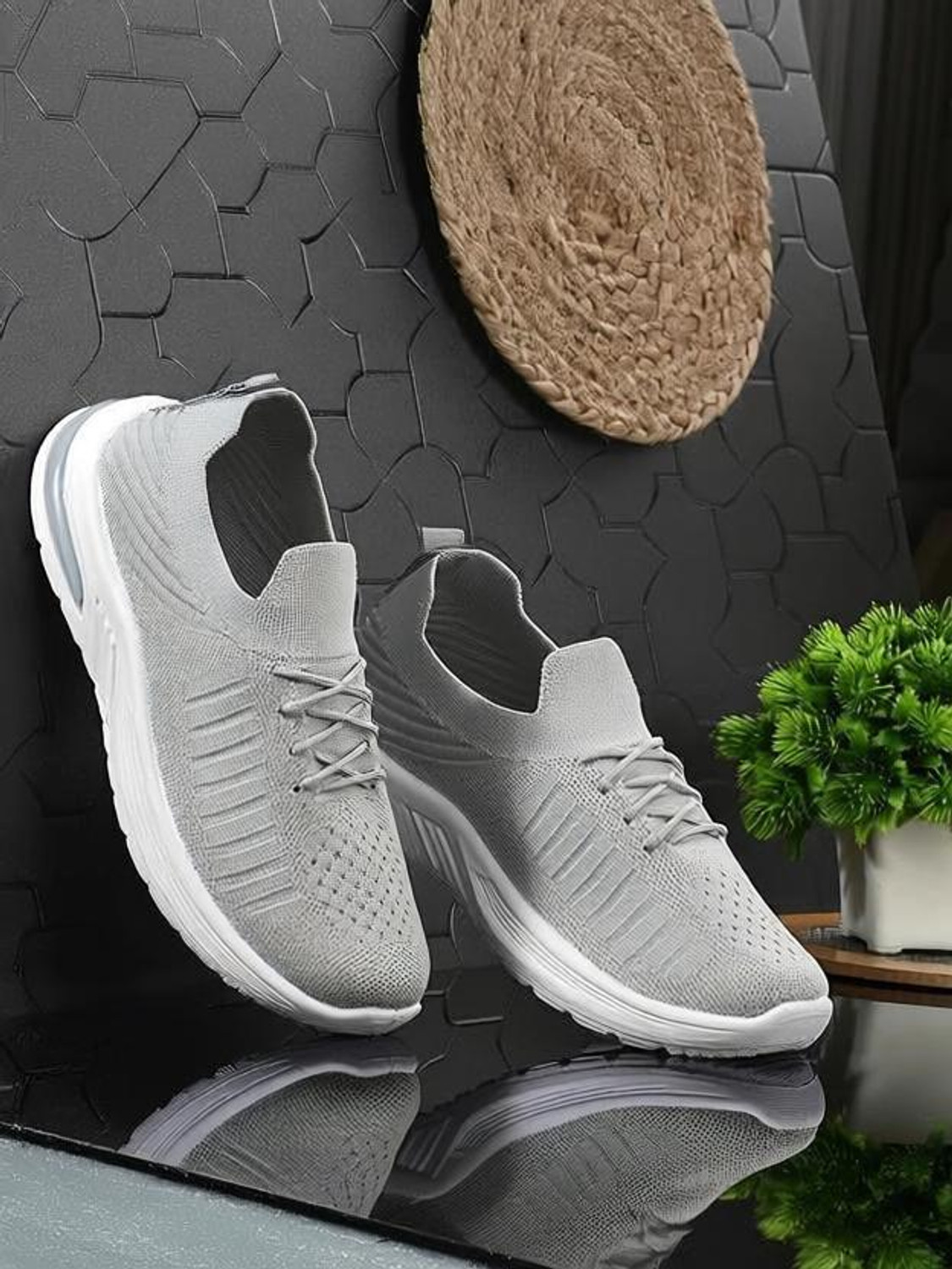 Image of FootStation Alia Slip On Sneakers For Women (Grey , 8)