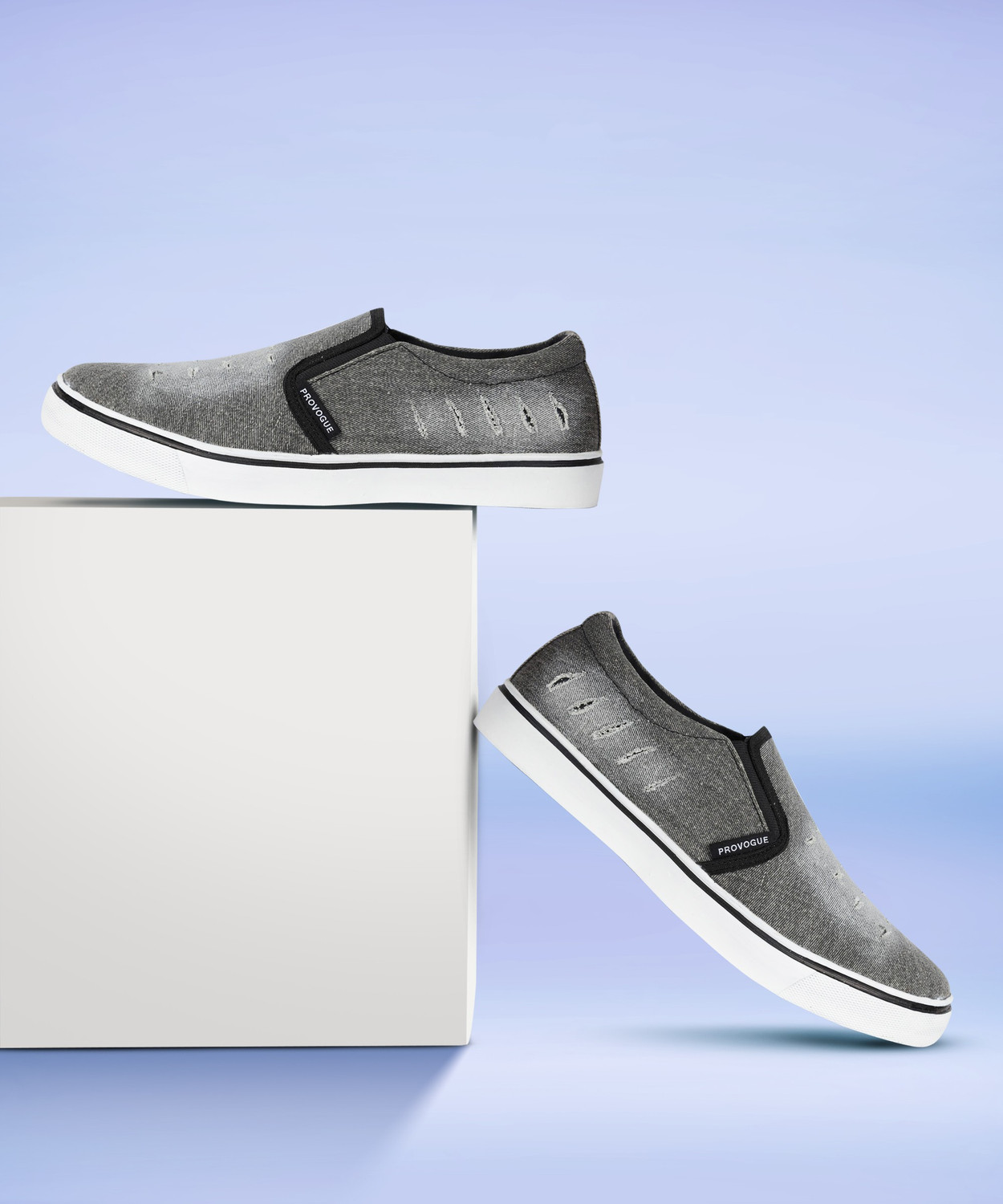 PROVOGUE Canvas Shoes For Men Black Price History