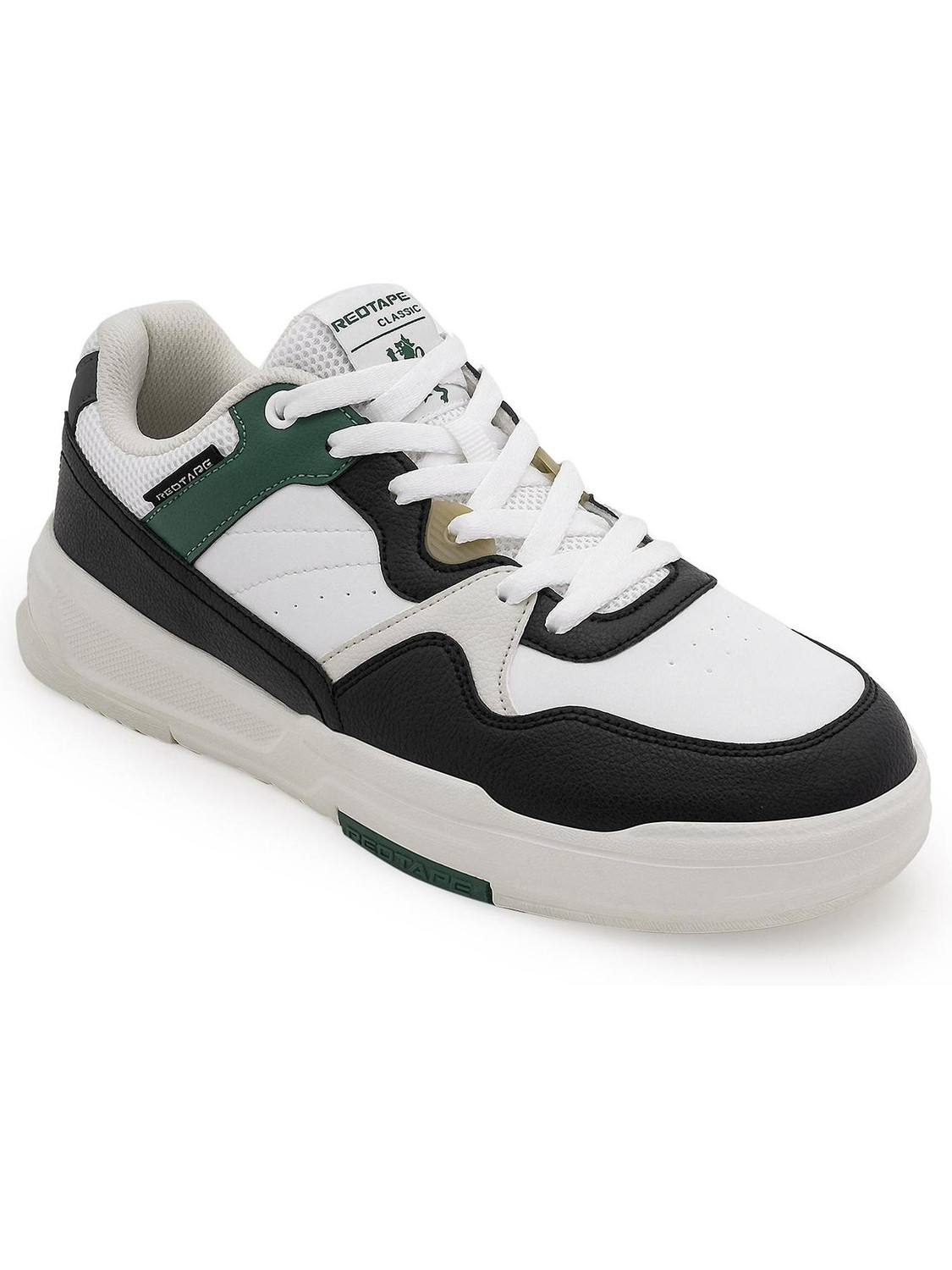 Stylish Everyday Comfort Sneakers For Men (Green, Black, White , 9)