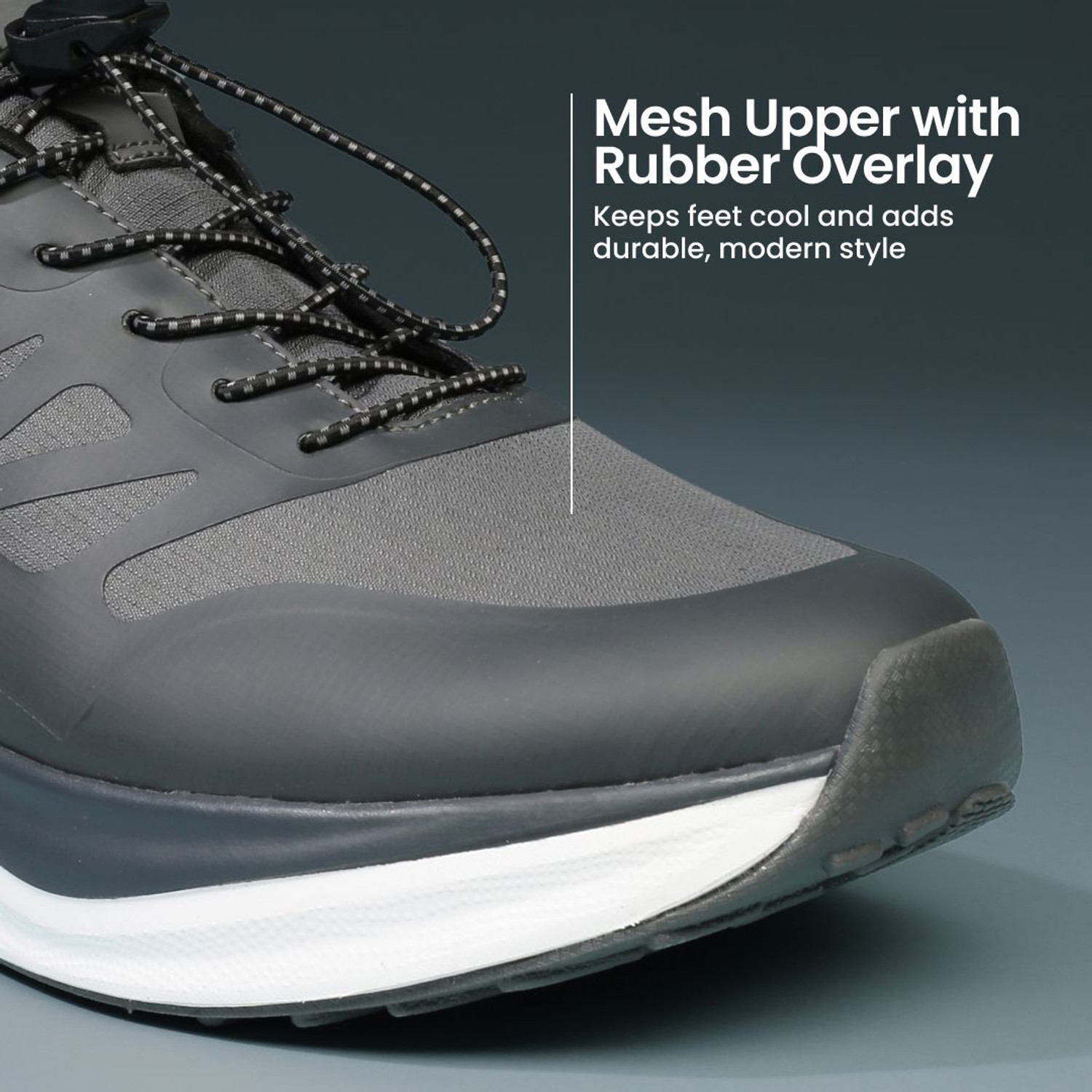 Image of Cult Vadyr Running Shoes Breathable Mesh Upper Enhanced Cushioning Superior Grip Running Shoes For Men (Grey , 6)