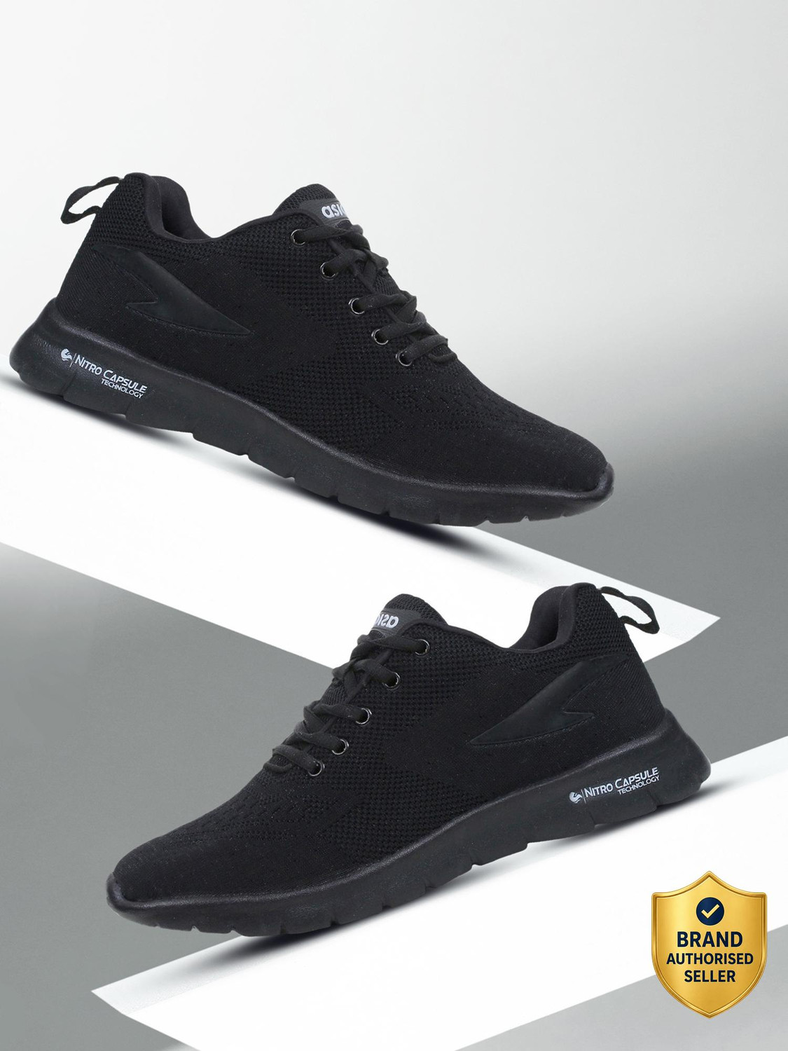 asian Delta-21 Black Sports, Walking, Casual, Gym, Running Shoes For Men