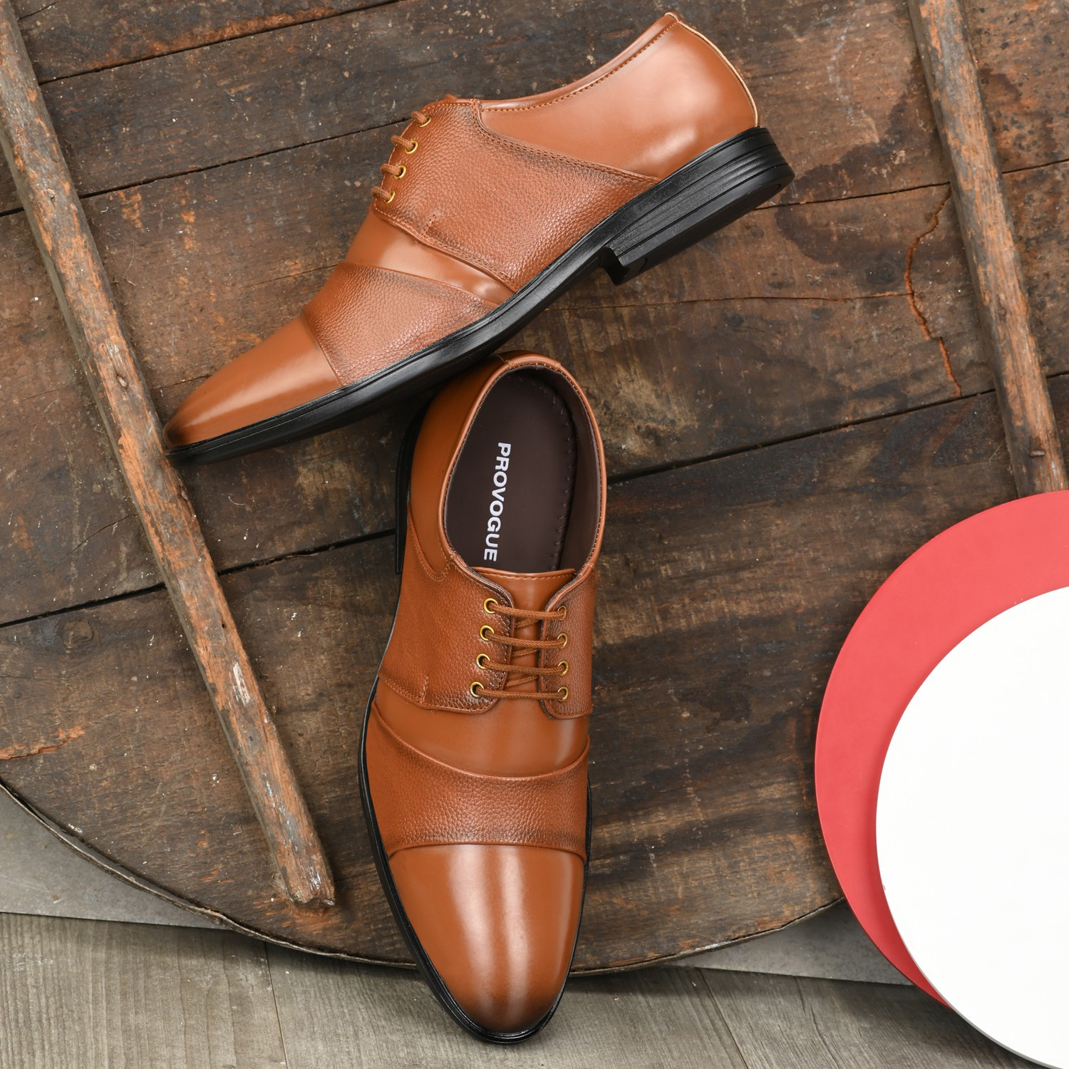 Image of PROVOGUE PR20021 Lightweight Formal Shoe|Soft Cushion Comfort|Easy LaceUp|Daily Wear Derby For Men