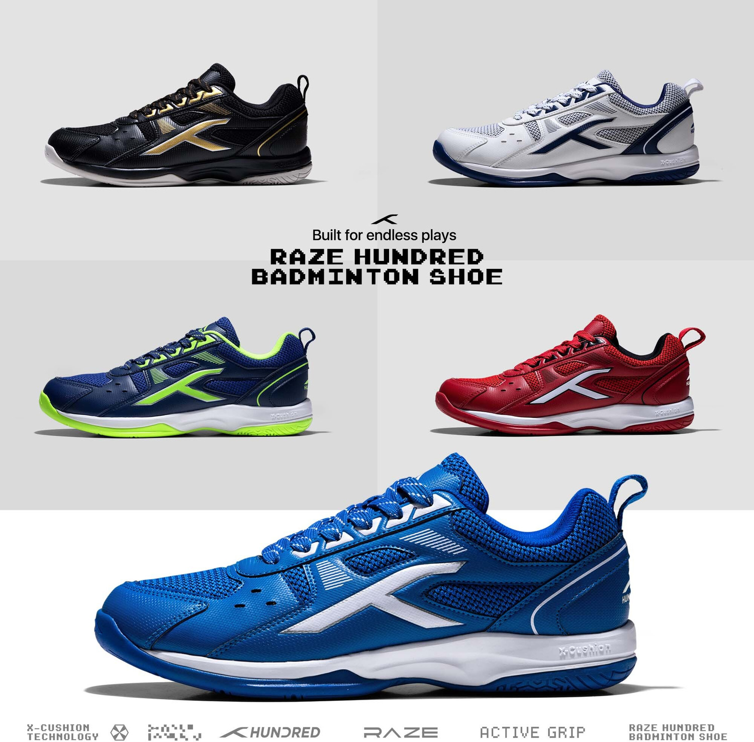 Image of Hundred Raze Badminton Shoes For Men