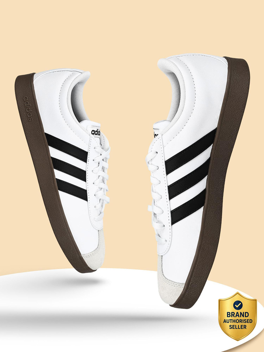 VL Court Base Sneakers For Men (White , 6)