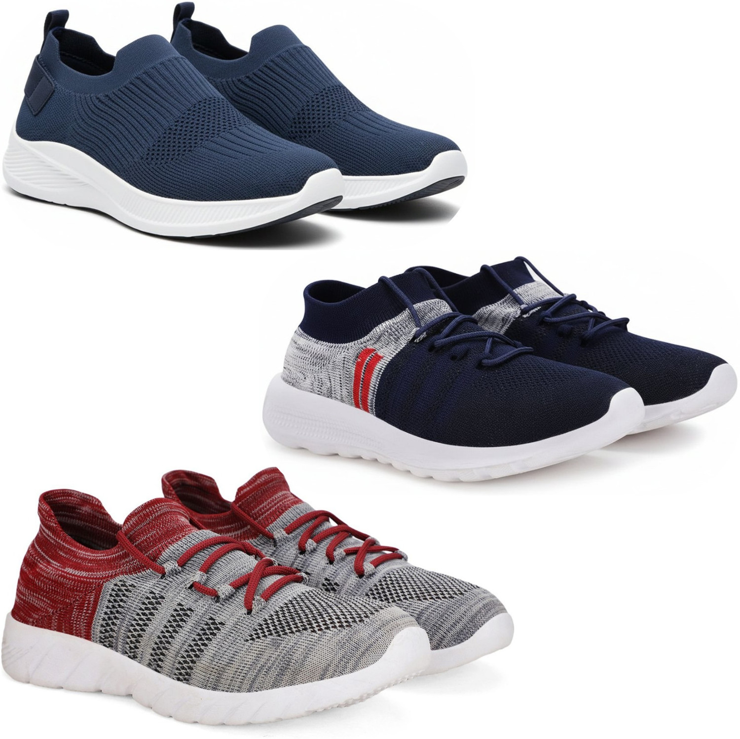 Image of ontour Men's Sports Shoes - Lightweight & Comfortable Running Sneakers Sneakers For Men (Navy, Blue , 9)