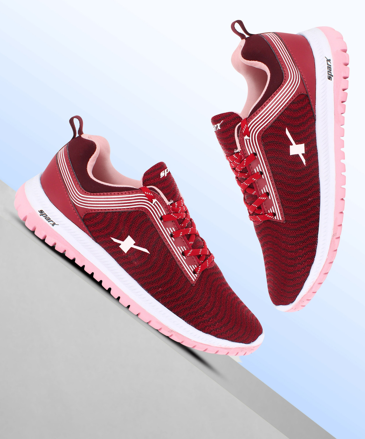 Sparx Women SL 164 Burgunday Pink Shoe Walking Shoes For Women