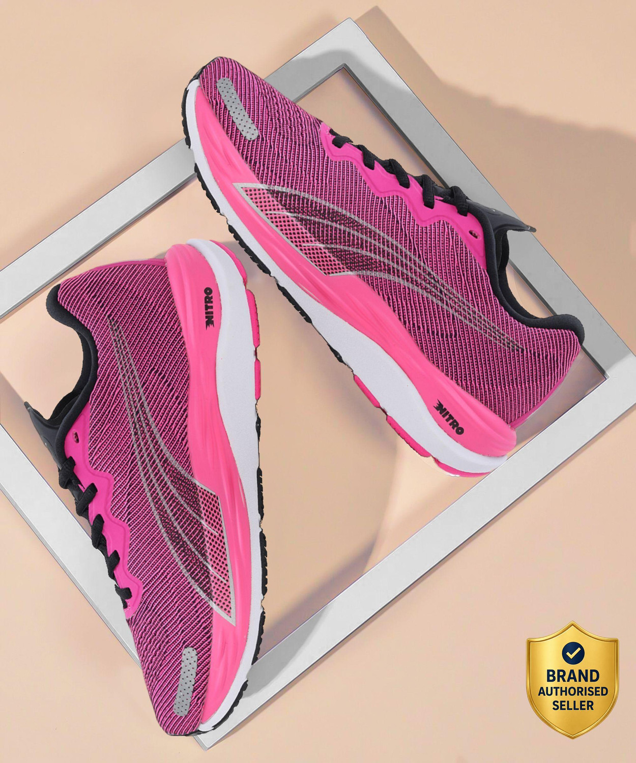 Image of PUMA Magnify NITRO 2 Running Shoes For Women (Red , 3)