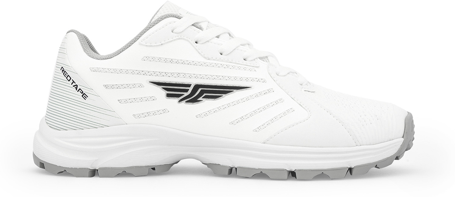 Image of RED TAPE Performance Cricket Shoes | Shock Absorption, Agile Movement, Superior Support Cricket Shoes For Men (White , 10)