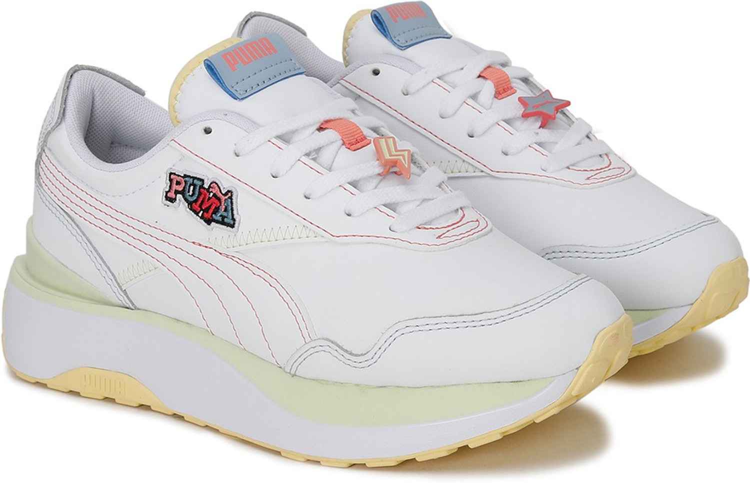Image of PUMA Cruise Rider Badge Wns Sneakers For Women (White , 3.5)
