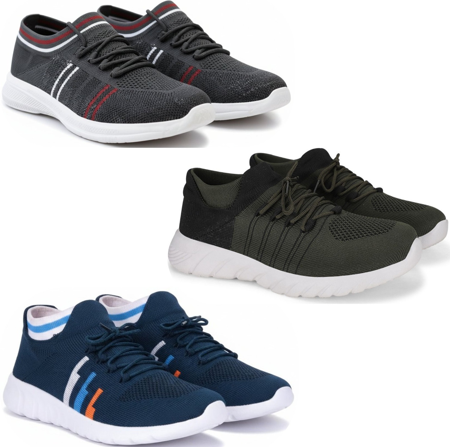 Image of ontour Men's Sports Shoes - Lightweight & Comfortable Running Sneakers Sneakers For Men (Navy, Blue , 9)