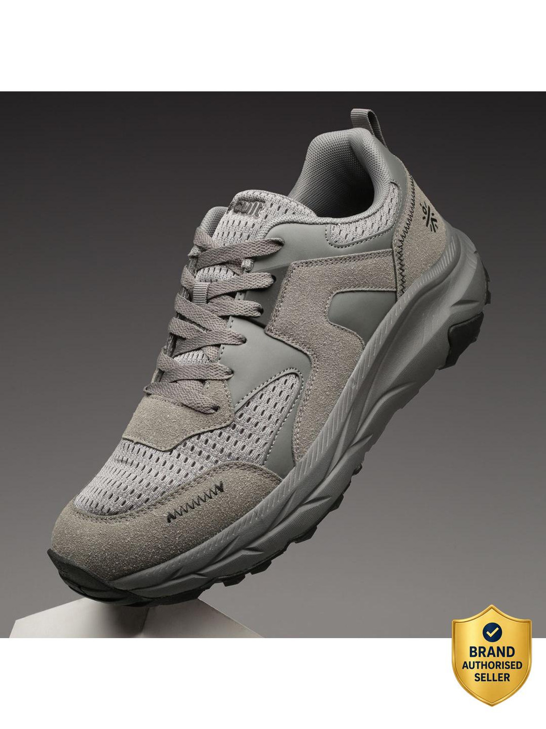 Image of Cult Vadyr Running Shoes Breathable Mesh Upper Enhanced Cushioning Superior Grip Running Shoes For Men (Grey , 6)