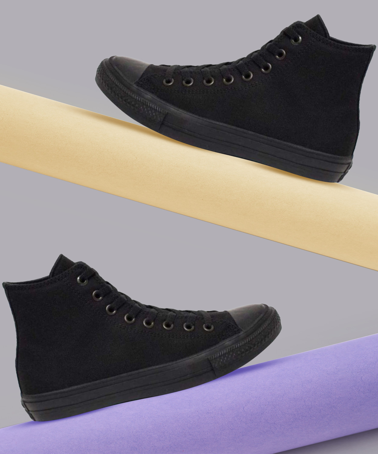 Sneakers High Tops For Men  (Black, Black)