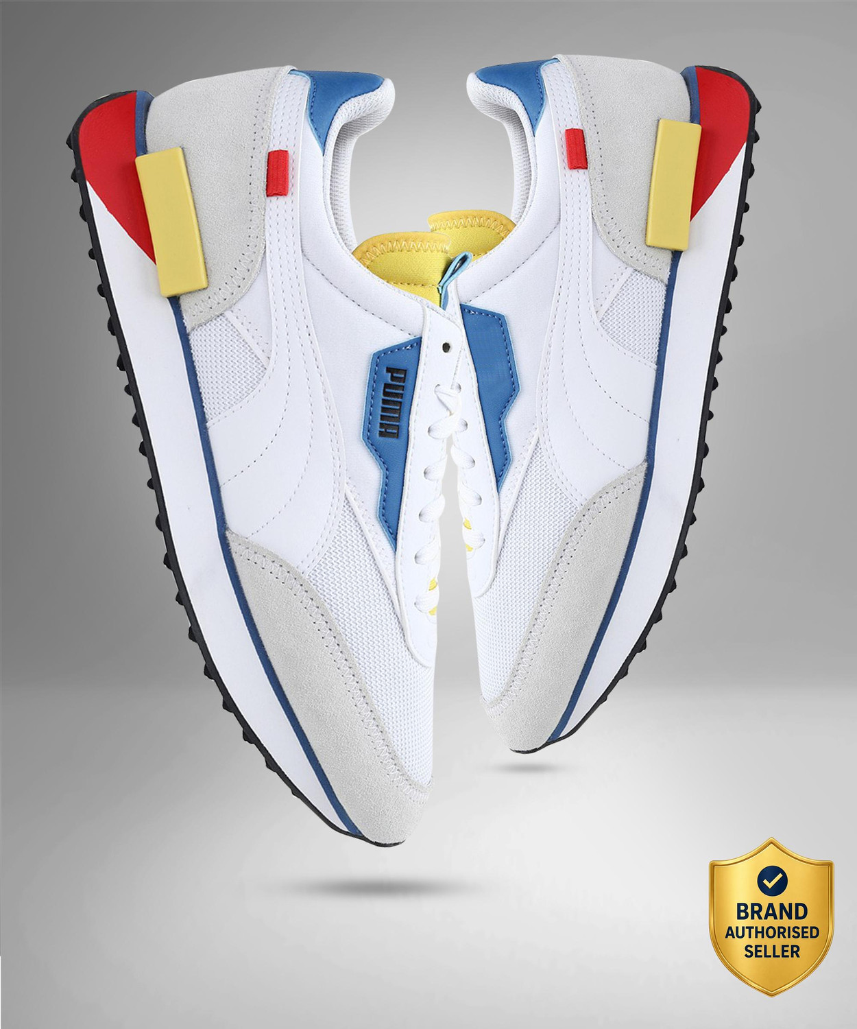 Future Rider Neon Play Sneakers For Men  (White)