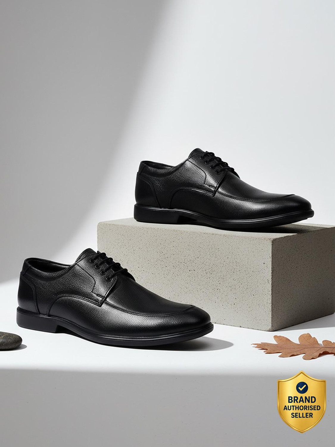 Image of LIBERTY Fortune UVL-134 Formal Lacing Shoes With PU Sole | Suitable For Office Wear Derby For Men (Black , 11)
