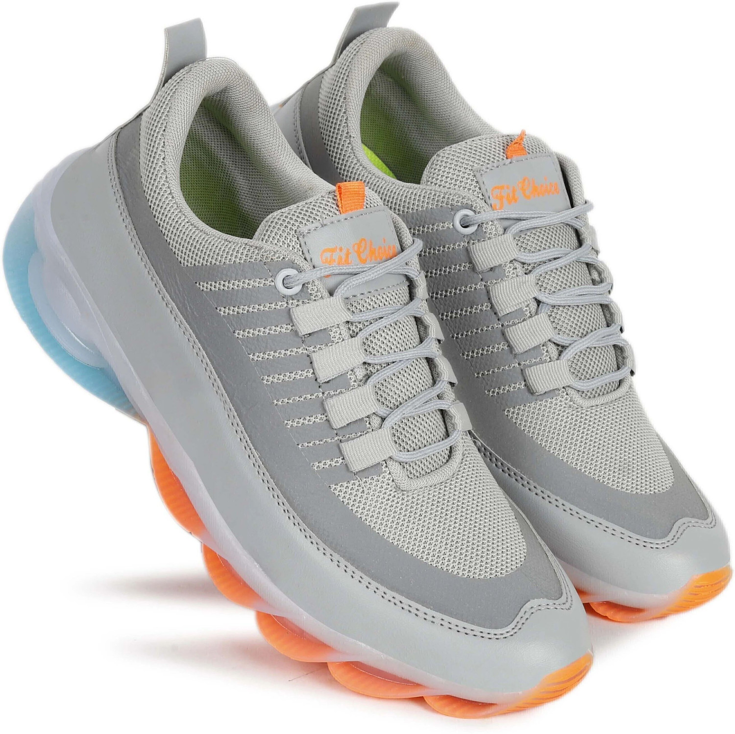 Image of Bacan Men's Premium Casual Sneakers | Stylish Lace-Up Shoes for Daily & Outdoor Wear Running Shoes For Men (Grey , 9)