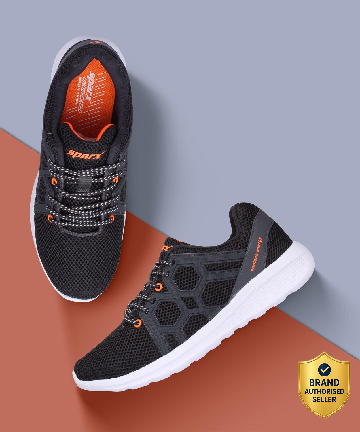 Men SM-421 Dark Grey Orange For Men  (Grey)