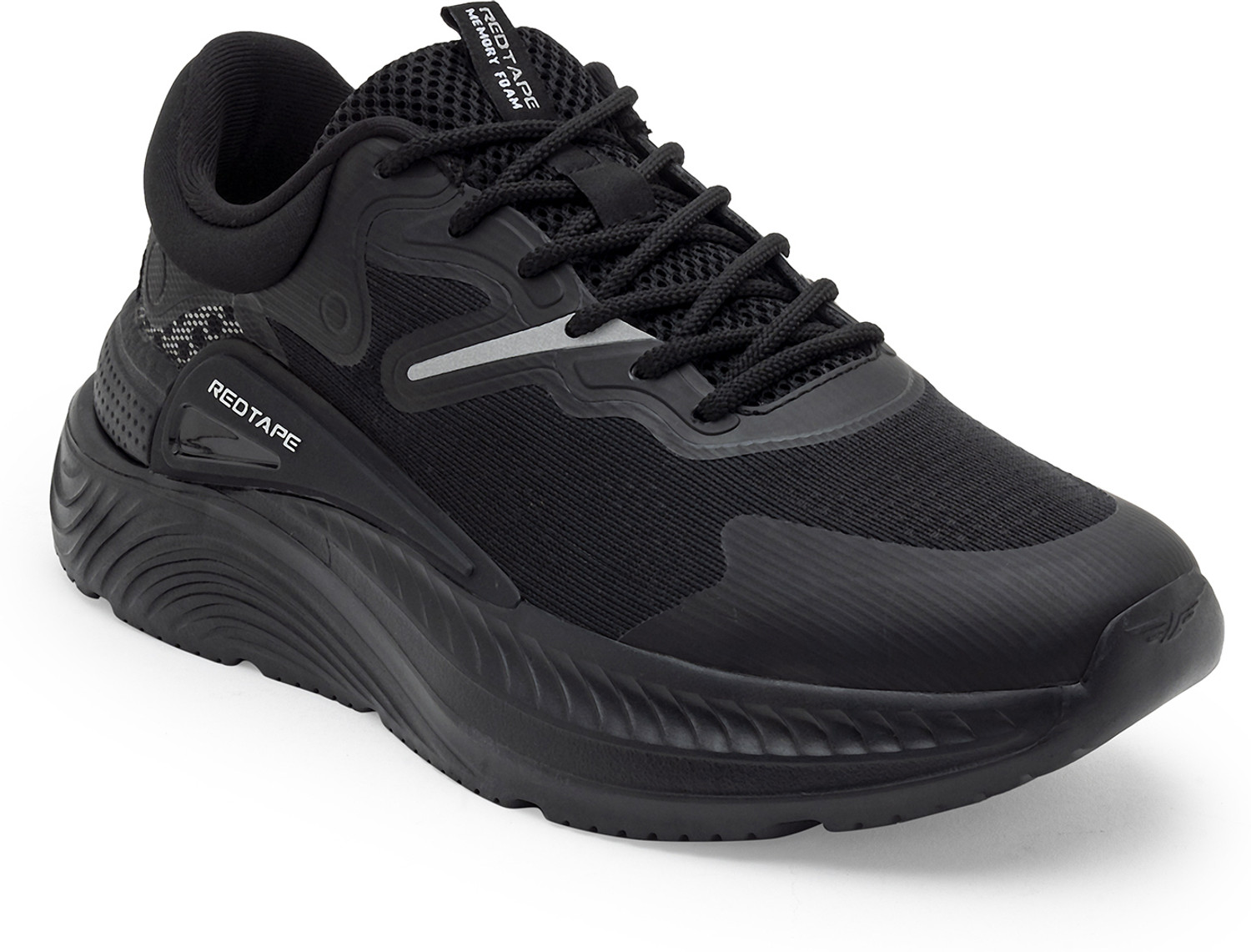 Image of RED TAPE Lifestyle Sneakers Shoes for Men | Rounded Front, Soothing Insole Sneakers For Men (Black, 10)