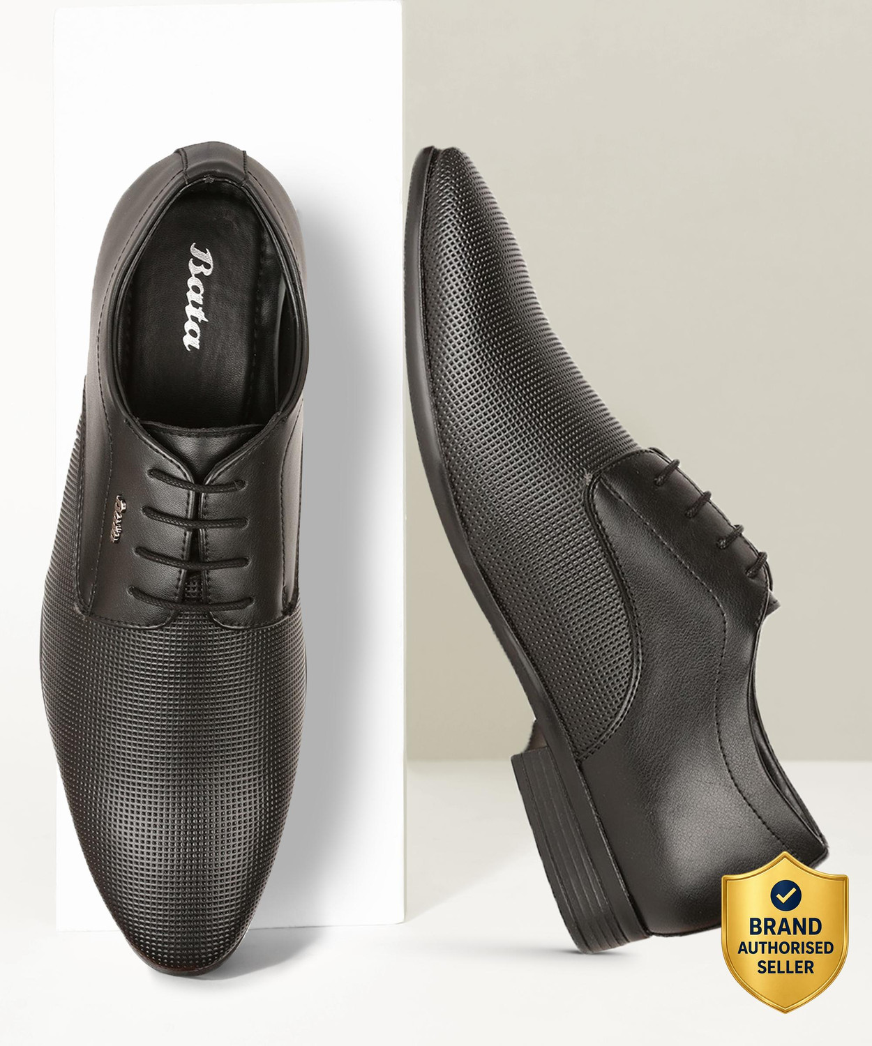 Image of Bata Derby For Men (Black , 5)