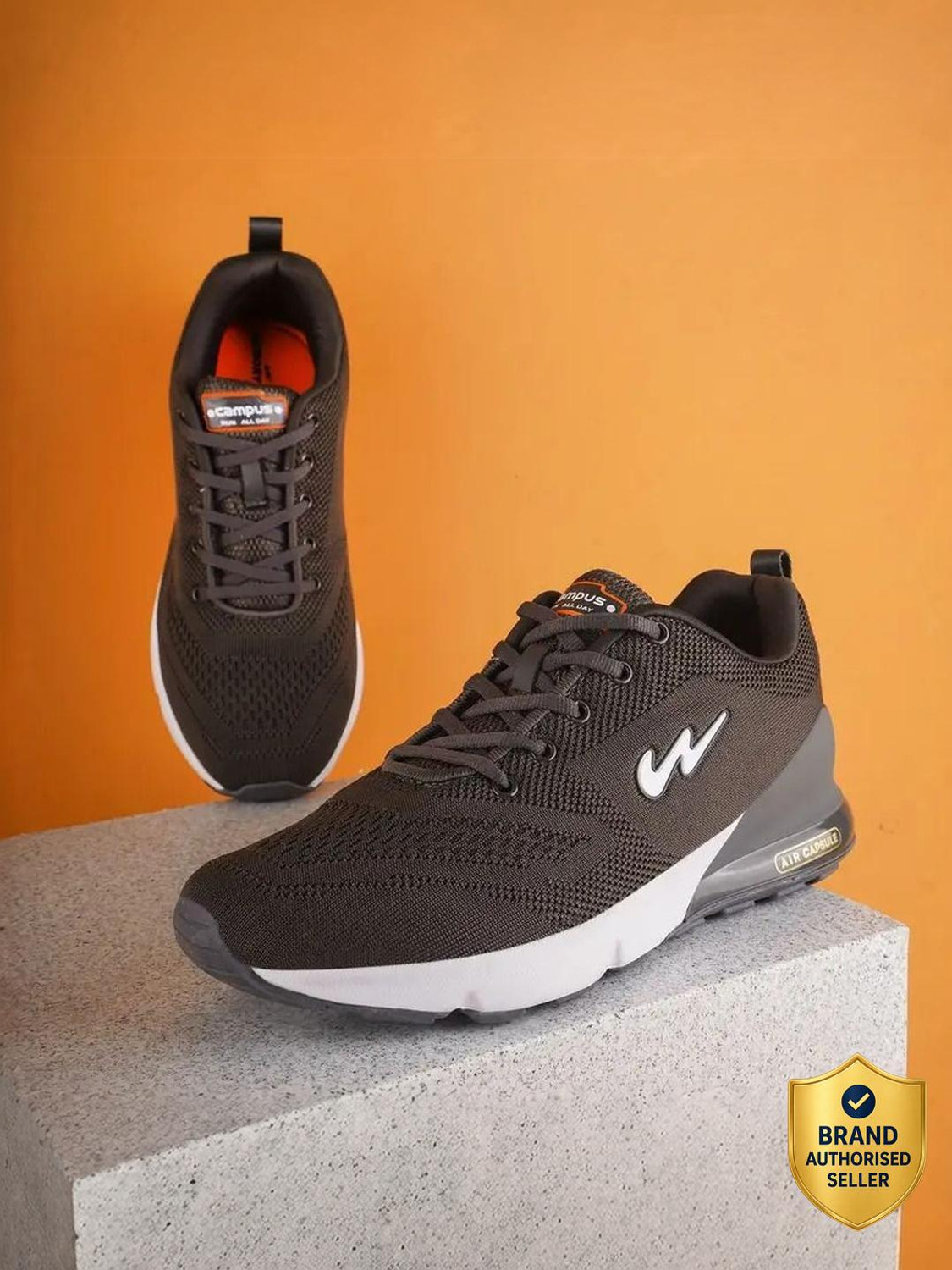 Image of Hsquare Running Shoes For Men (Black , 8)