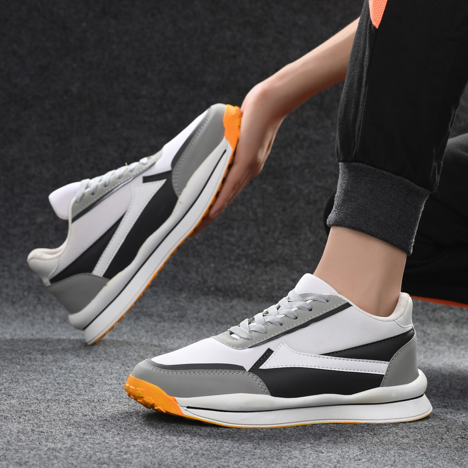 Afrojack Sports Shoes Running Shoes For Men White Black Price