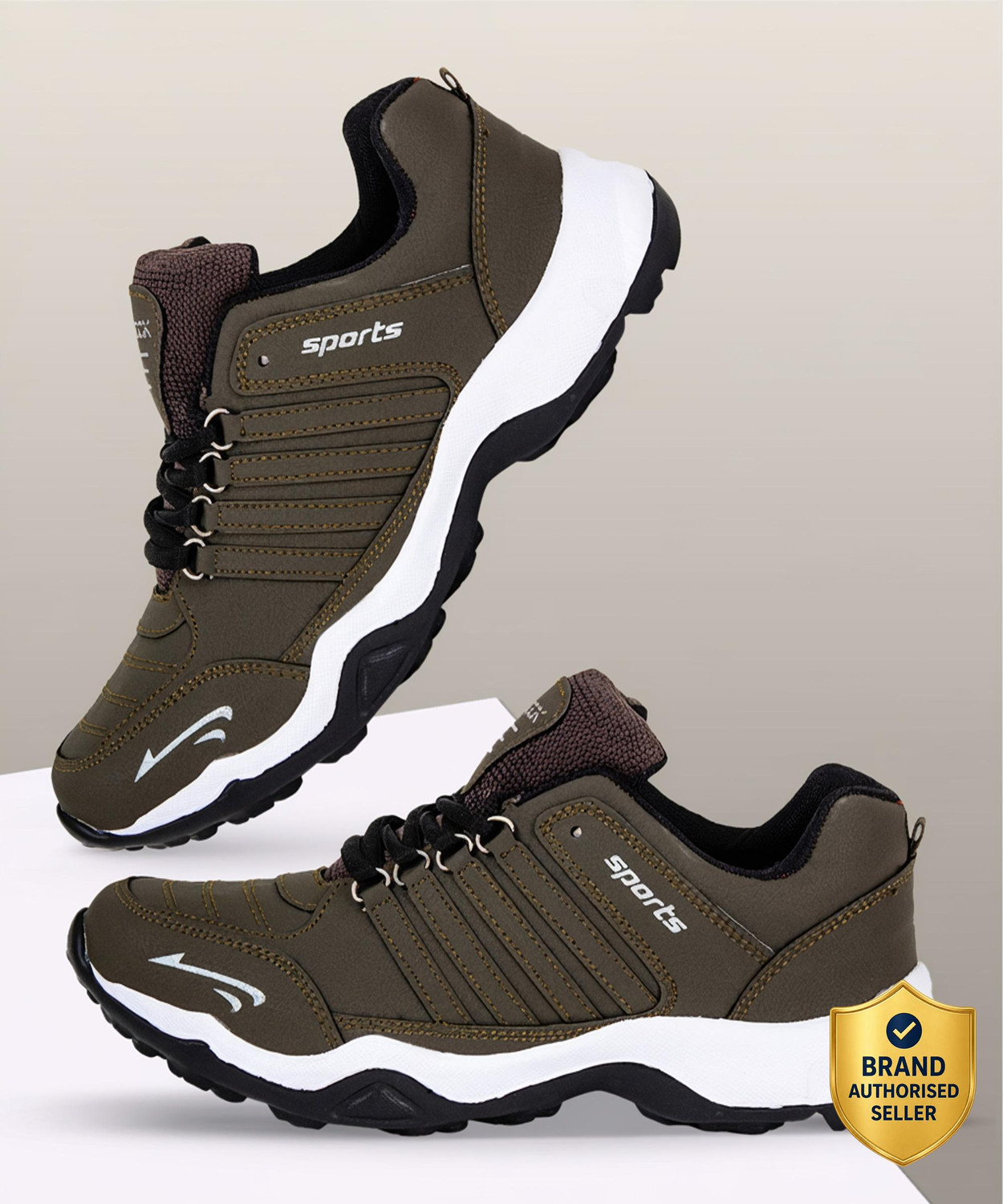 Kosko Running Shoes For Men  (Khaki)