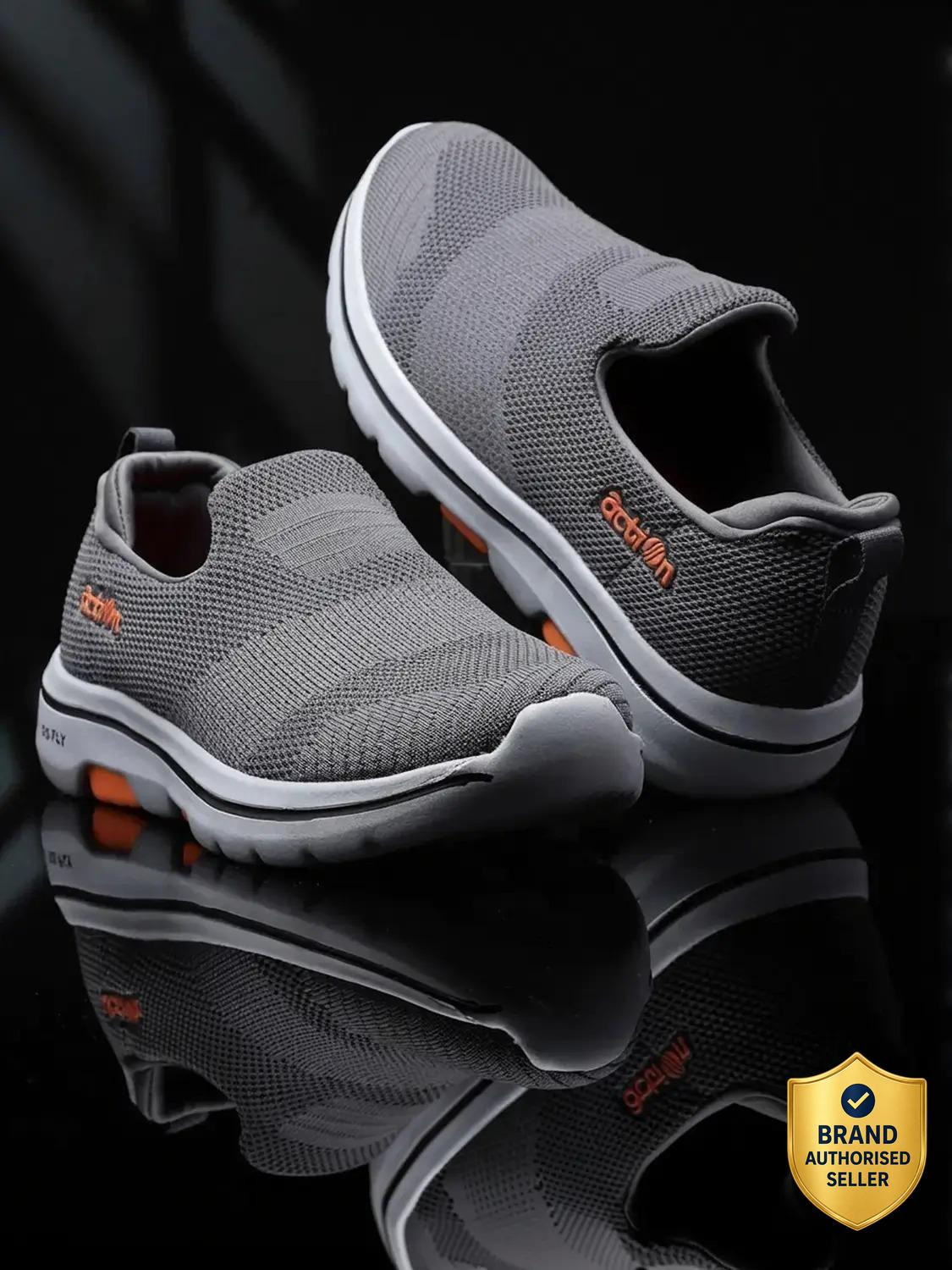 ACTION Athleo ATG-487 Men's Dark Grey Mesh Best Running Gym & Sports Shoes Sneakers For Men