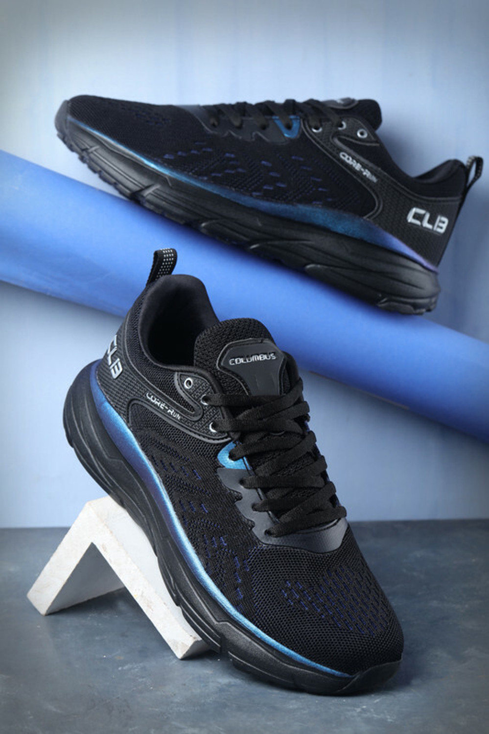 Columbus black running sales shoes