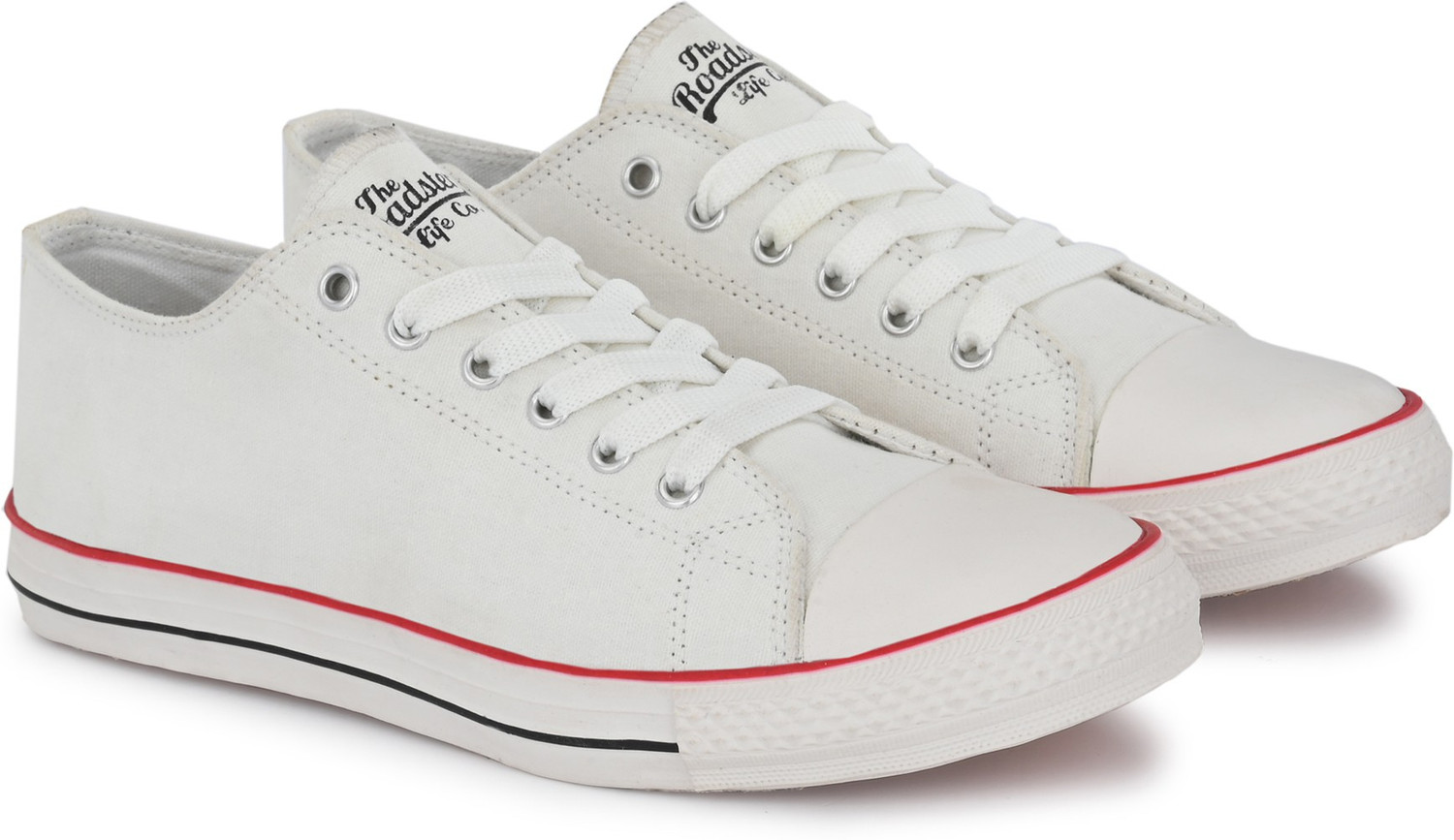 Roadster white canvas shoes online