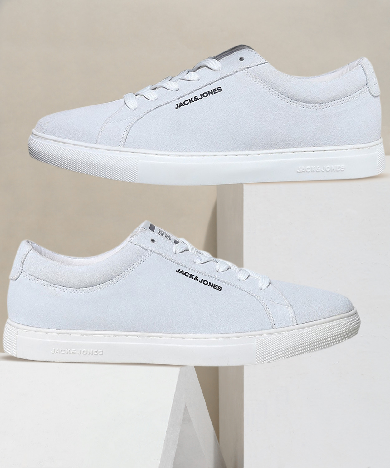 Jack n sales jones white sneakers