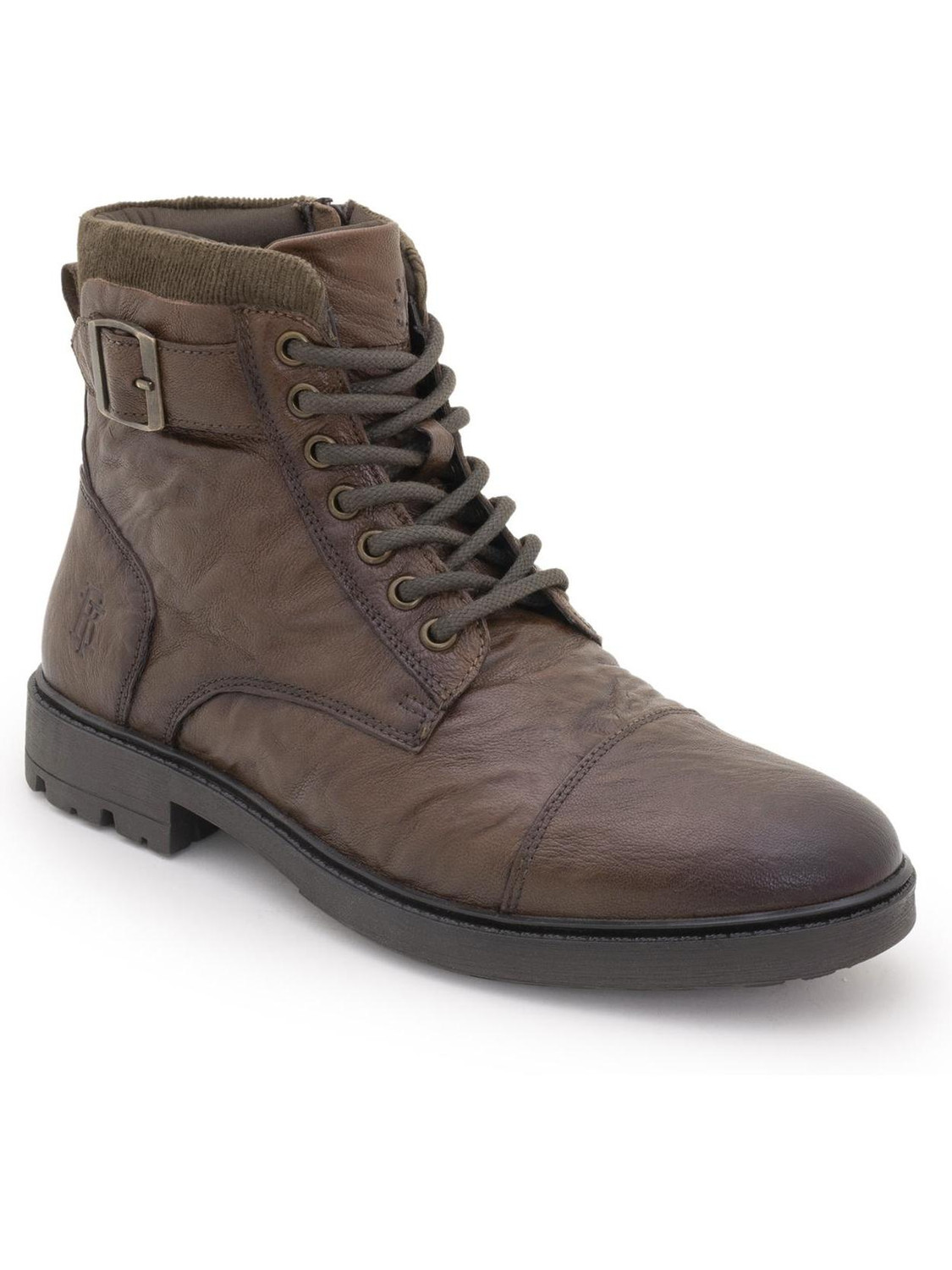 Biker Boots | High-Top Casual Boots. Slip On For Men (Brown , 6)