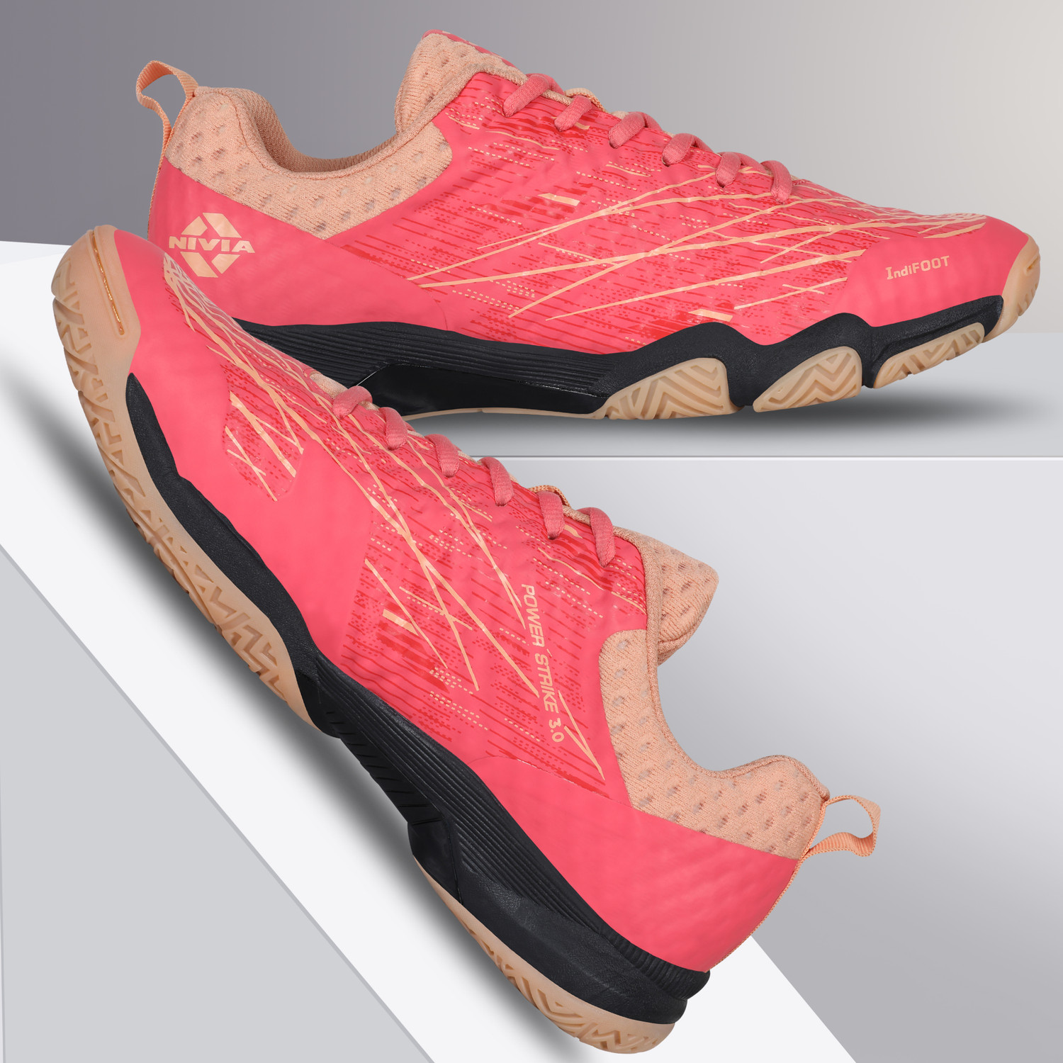 Image of NIVIA Powerstrike 3.0 Badminton Shoes For Men (Multicolor)