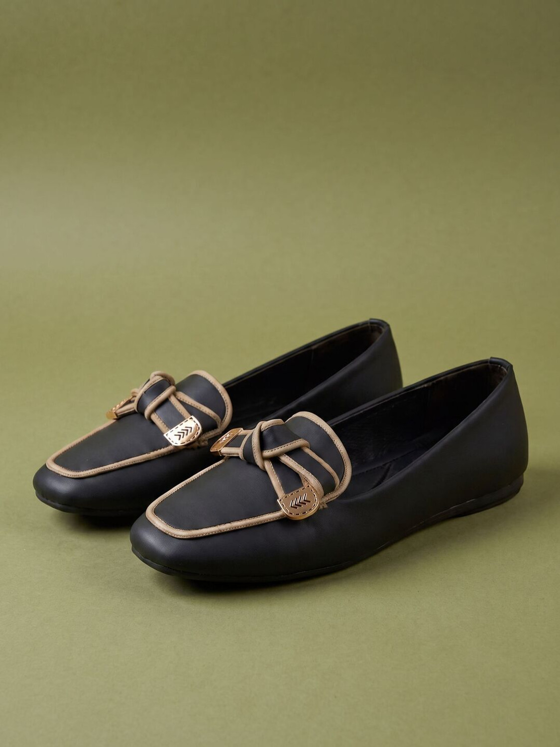 Image of Deals4you Women Soft Comfortable Slip-On Buckle Loafers for Casual Loafers For Women Loafers For Women (Purple , 4)