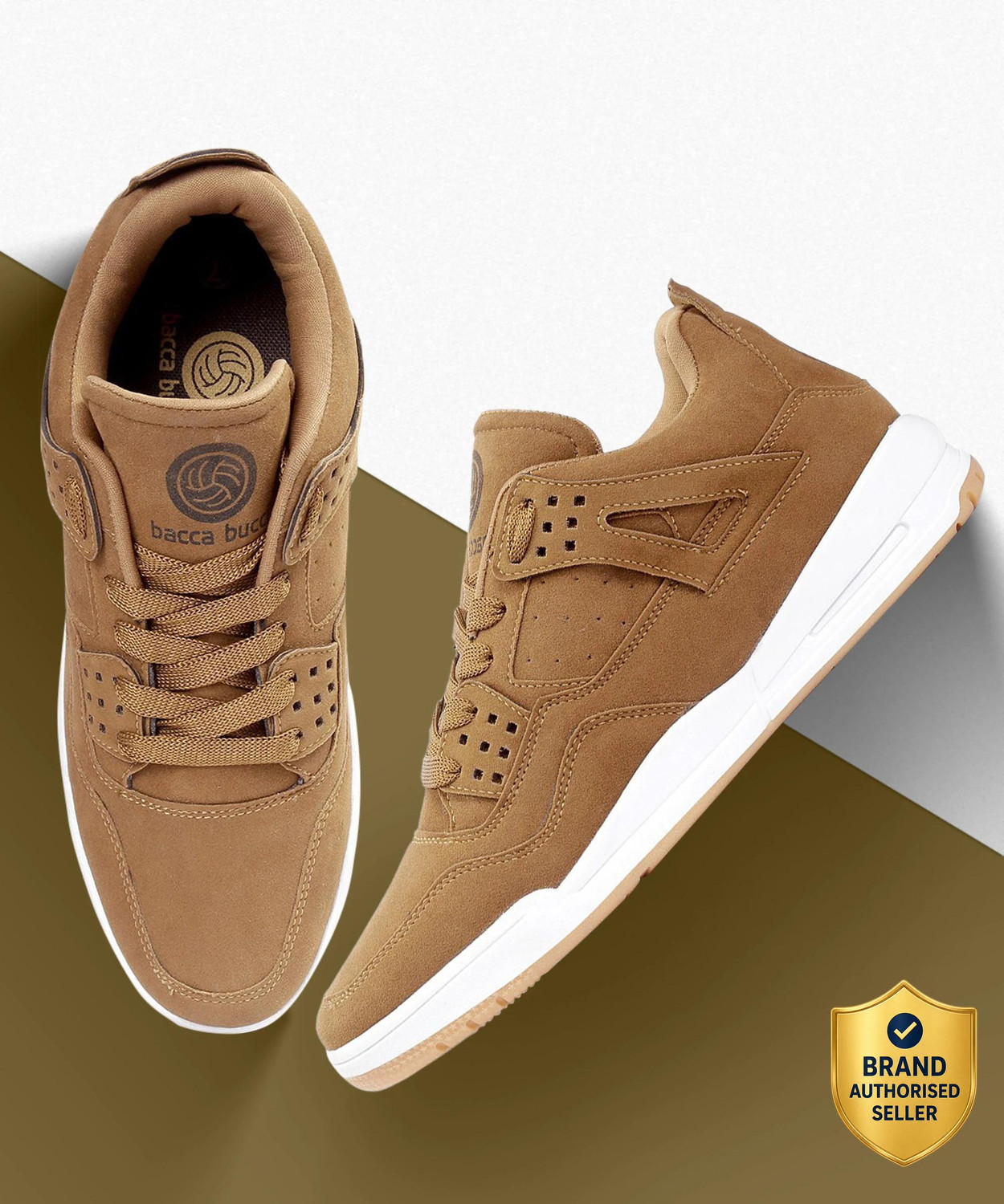 Bacca Bucci Men's Ultraforce Mid-top Athletic-Inspired Retro Fashion Casual/outdoor Sneakers for Men-Tan Sneakers For Men 