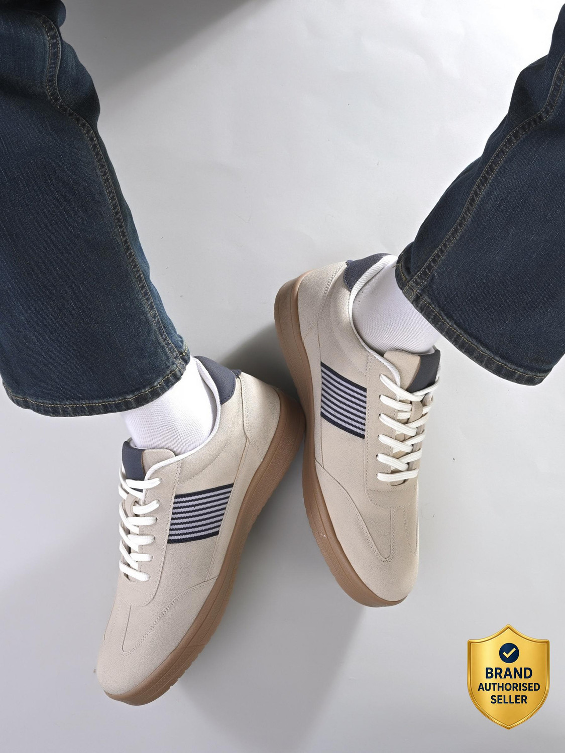 Image of Chakradhari Traders Boots For Men (Beige , 9)