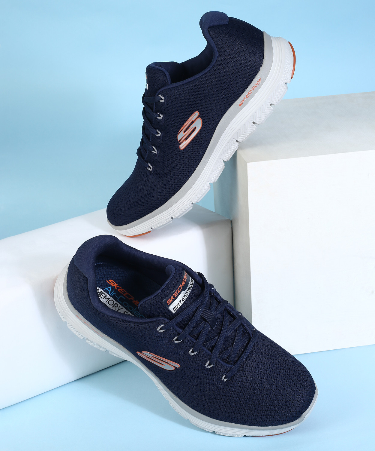 Skechers FLEX ADVANTAGE COATED F Running Shoes For Men (Navy