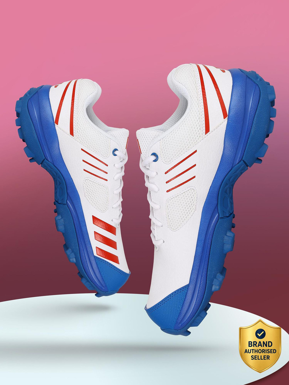 Image of RED TAPE Performance Cricket Shoes | Shock Absorption, Agile Movement, Superior Support Cricket Shoes For Men (White , 10)
