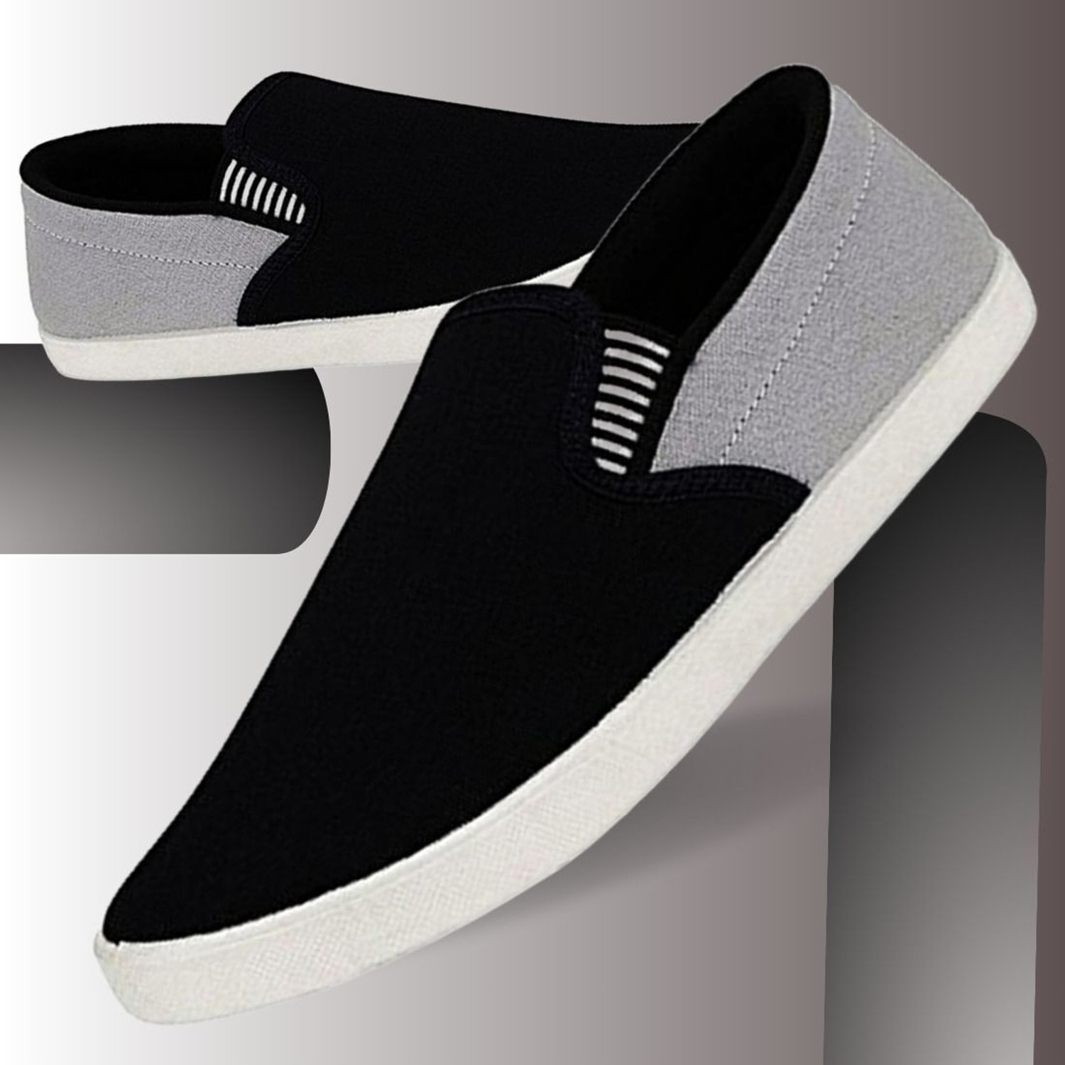 Image of JOOTIYAPA PREMIUM CANVAS SHOES FOR MEN Casuals For Men (Grey , 9)
