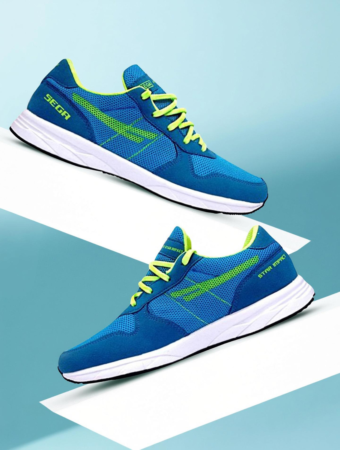 Running Shoes For Men  (Green, Blue)