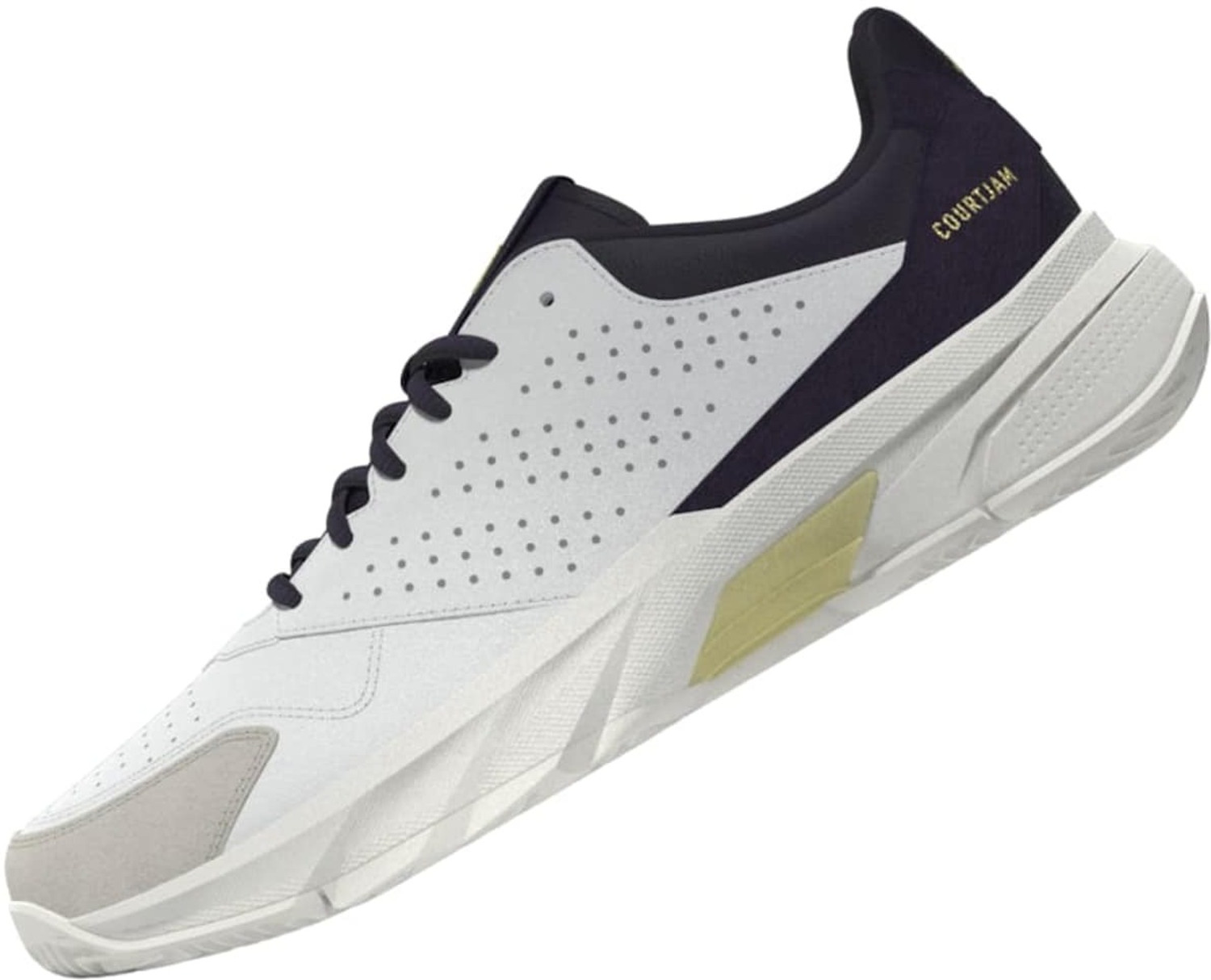 Image of ADIDAS CourtJam Control 3 Premium Tennis Shoes For Men (White , 6)