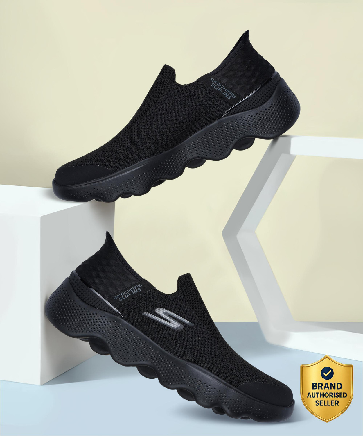 Image of Skechers CESSNOCK Men Woven Design Sneakers Sneakers For Men (Black , 12)