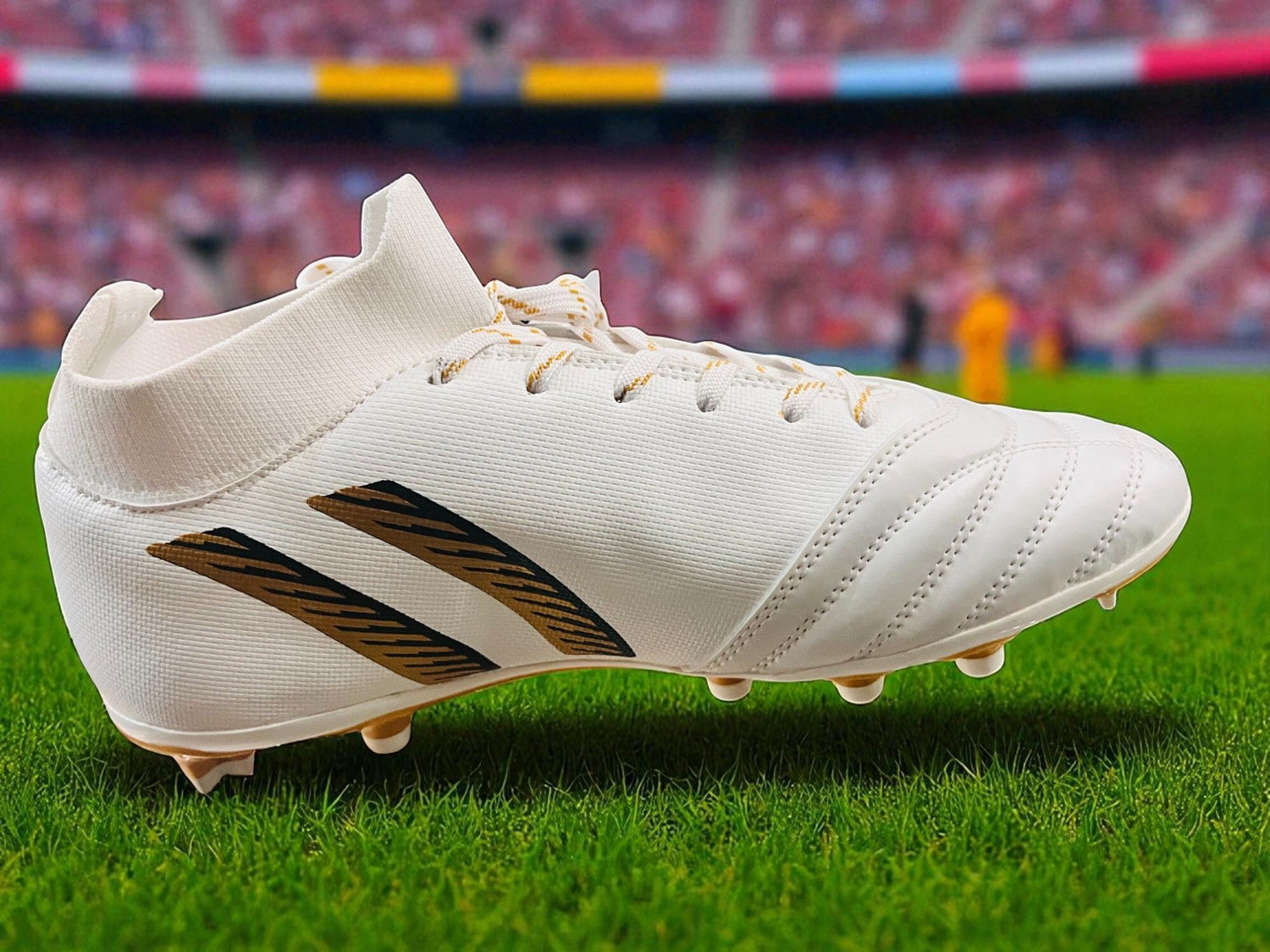 Image of VECTOR X Dynamite 2.0 Men's Football Shoes | Lightweight PVC Synthetic, Studded Outsole Football Shoes For Men (White , 4)