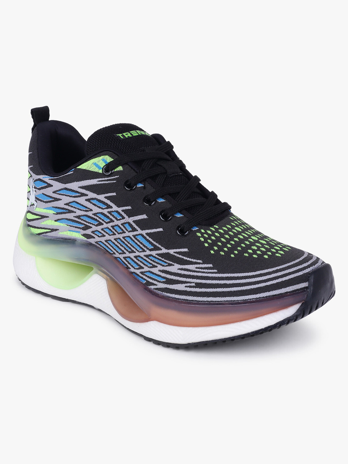 Image of Trenz ELEMENT Running Shoes for Men |Round Toe, Comfort Insole, Slip-Resistance Running Shoes For Men (Black , 8)