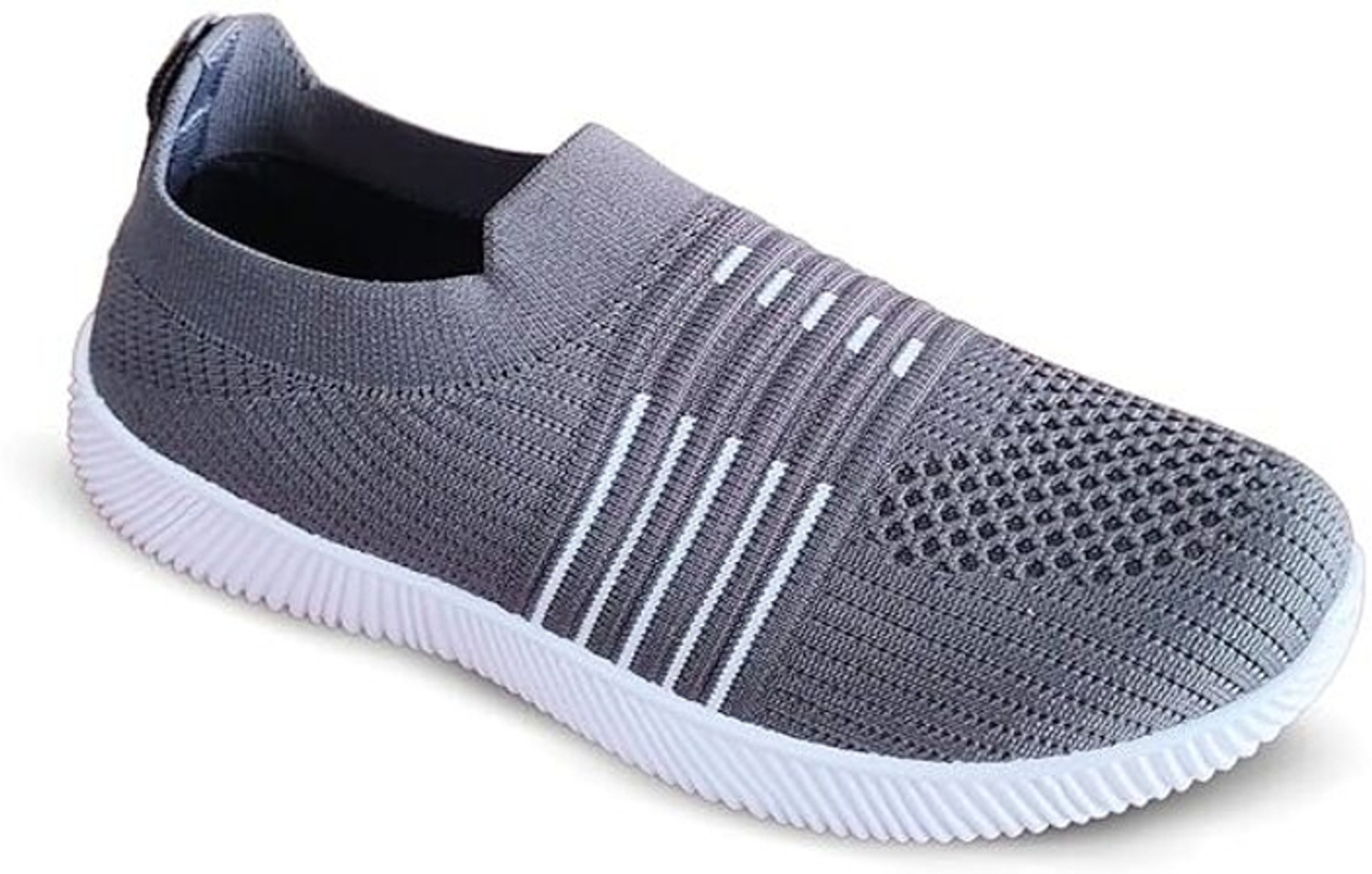 Image of FootStation Alia Slip On Sneakers For Women (Grey , 8)