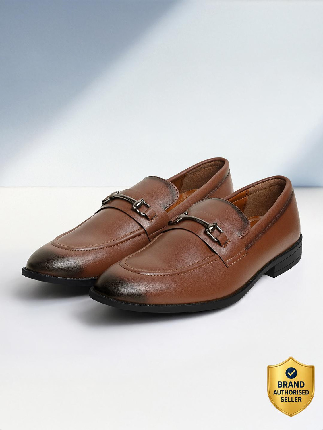 LOUIS STITCH Mens Russet Tan Leather Formal Slipon Mocassin Shoes for Men (RGMCAB) - UK 6 Mocassin For Men